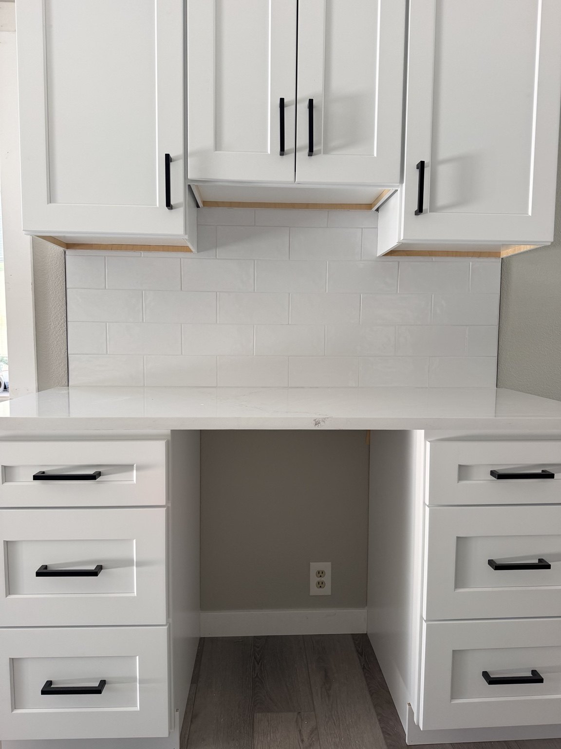 Custom white cabinetry